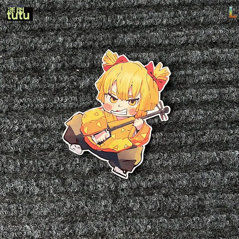 Ghost Extermination Blade Shanyi Fun Anime Reflective Sticker Car Body Scratch Sticker Fuel Tank Glass Cover Sticker
