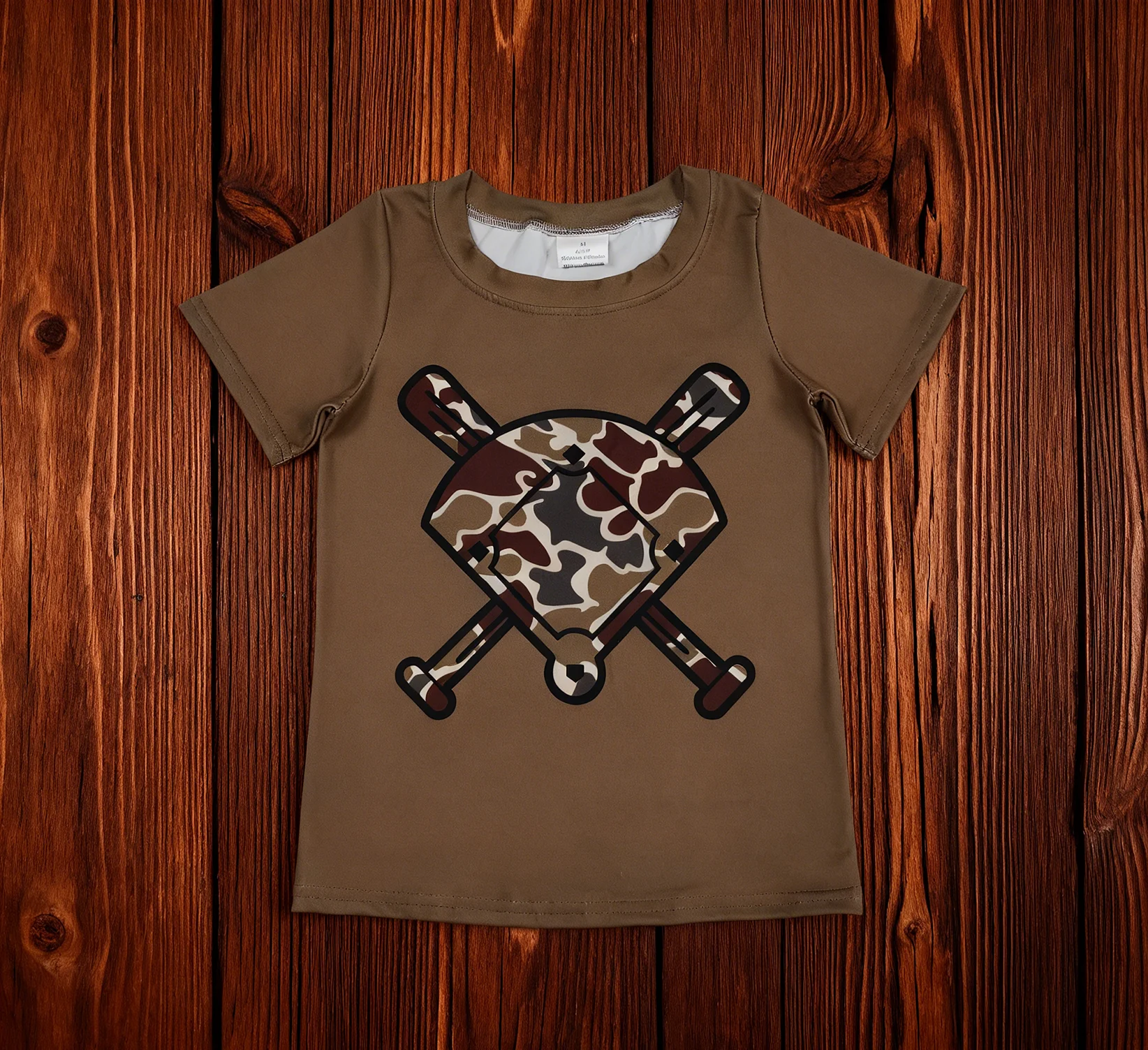 

Z1114-03 BT1425 Kids Fall Clothing Short Sleeve Camouflage Print Shirt Baby Boys Top
