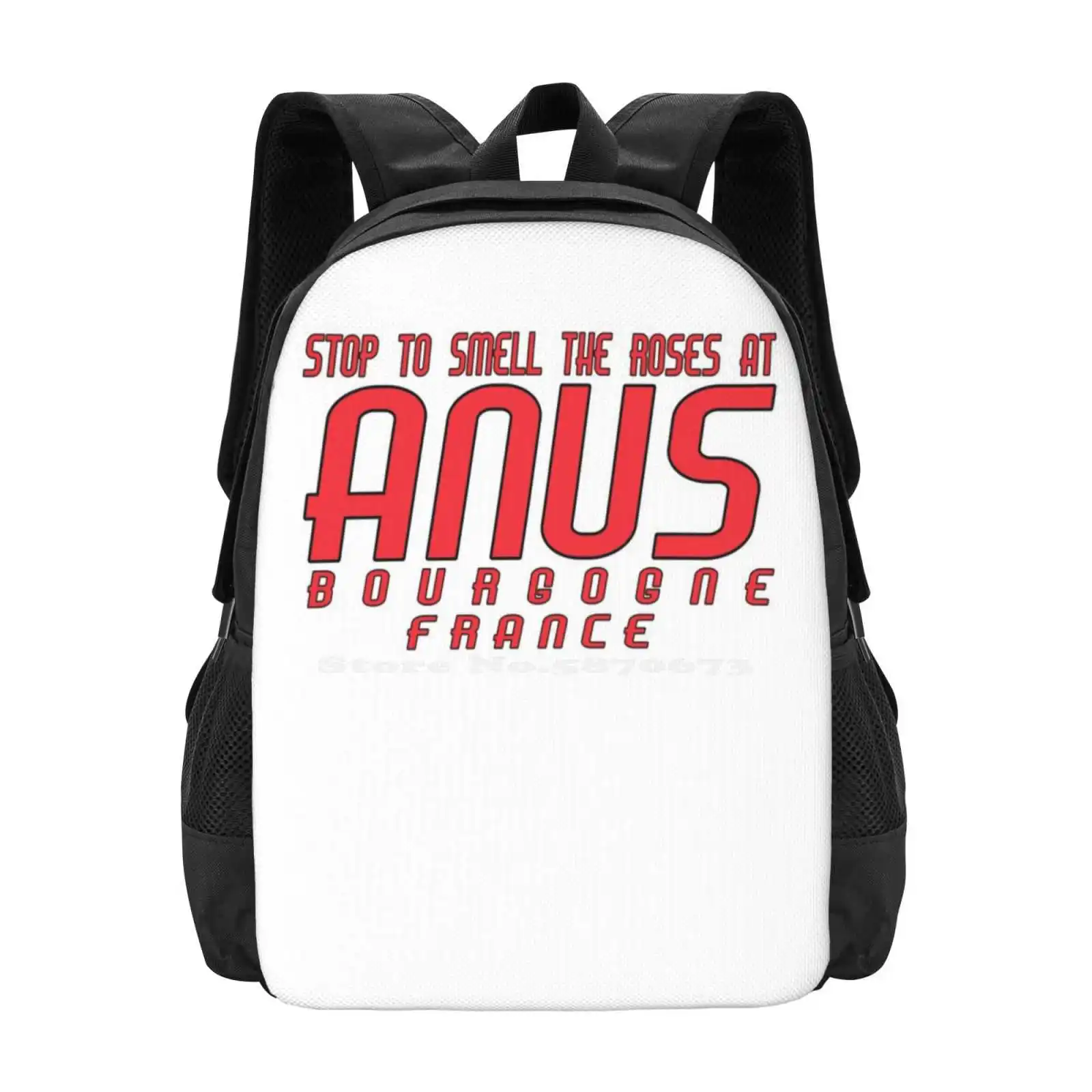 Stop To Smell The Roses At Anus! Backpacks For School Teenagers Girls Travel Bags Anus France Joby F Randrup