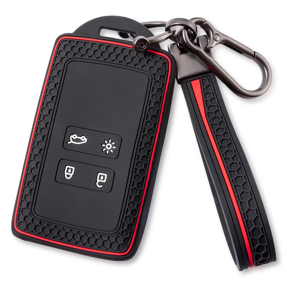 Silicone Car Remote Key Cover Case Keychain For Renault Captur Arkana Kadjar Zoe Espace Clio Megane