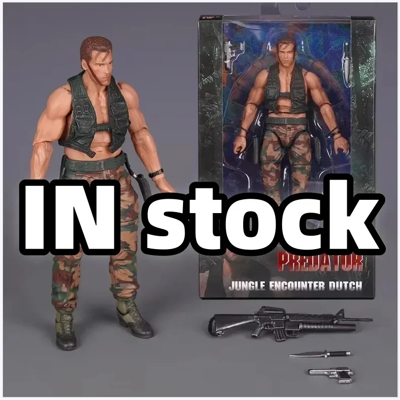 

Hot-New Neca Predator Jungle Extraction Dutch Action Figure Schwarzenegger Figurine Statue Model Desktop Decoration Toy Gift