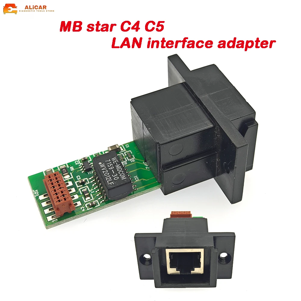 Herramientas de diagnóstico para MB STAR C4 C5, conexión SD, interfaz de enchufe LAN, herramienta de reparación de automóviles, piezas de