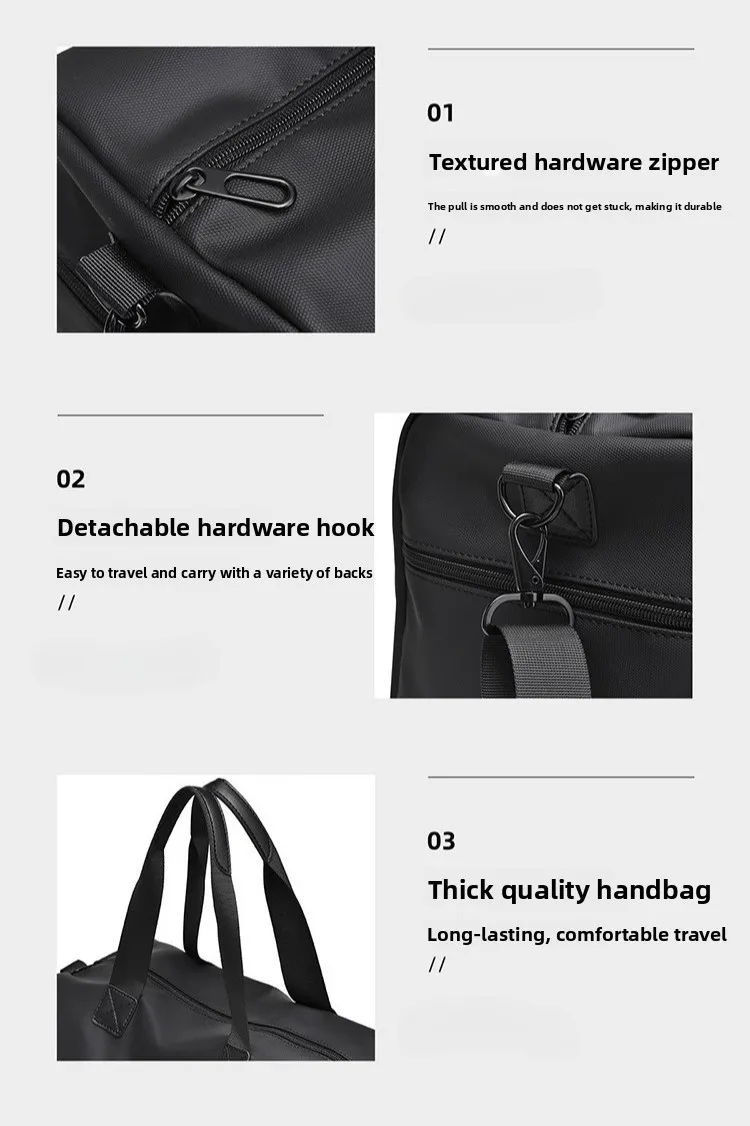 New Fitness Bag, Large-capacity Storage Bag, Sporty and Casual Independent Shoe Compartment, Dry and Wet Separation Handbag Bags