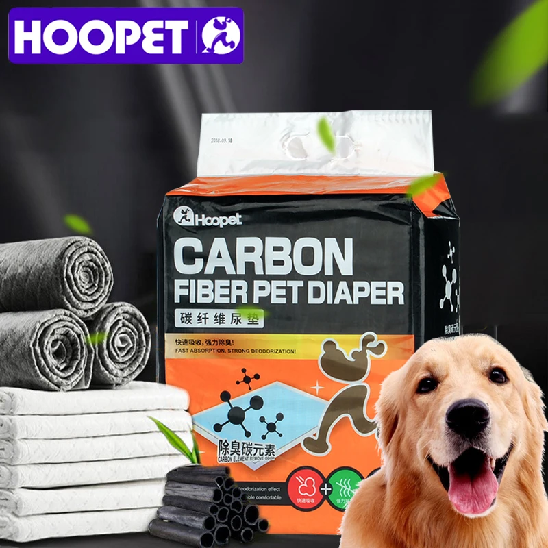 HOOPET Carbon Fibre Dog Cat Diaper Large Super Absorbent Training High Quality Pads With Thick and Leak-Proof Liners