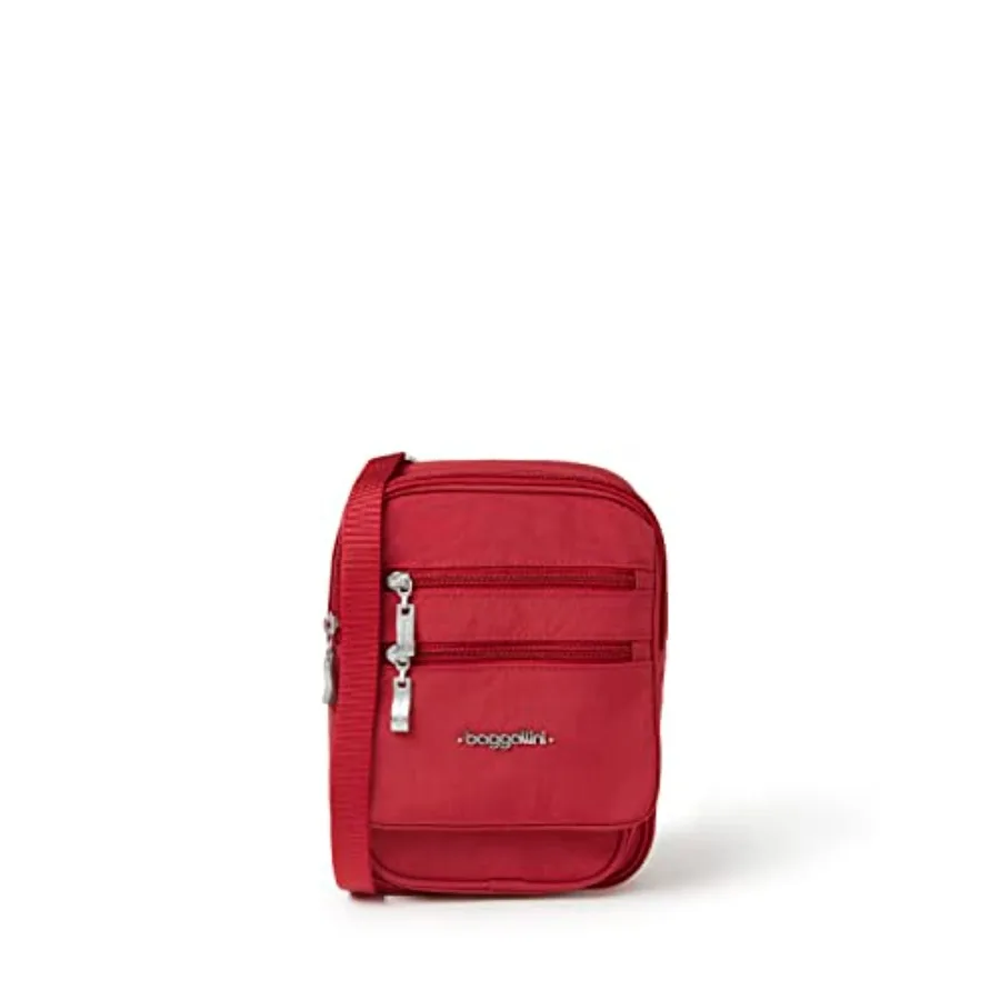 

Travel crossbody bag for women, lightweight nylon in black, RFID-blocking security and compact 9x6 size for daily use