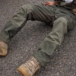 Multi Pockets Tactical Cargo Pants Men's Spring Autumn Outdoor Military Work Trousers Workwear Field Training Combat Pants Male