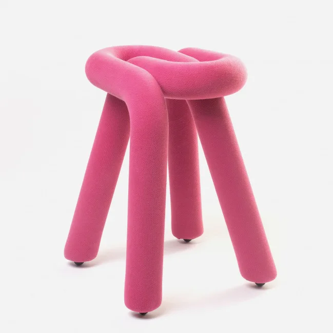 Special-shaped makeup chair Internet celebrity stool dressing chair bedroom lamb wool designer dining chair