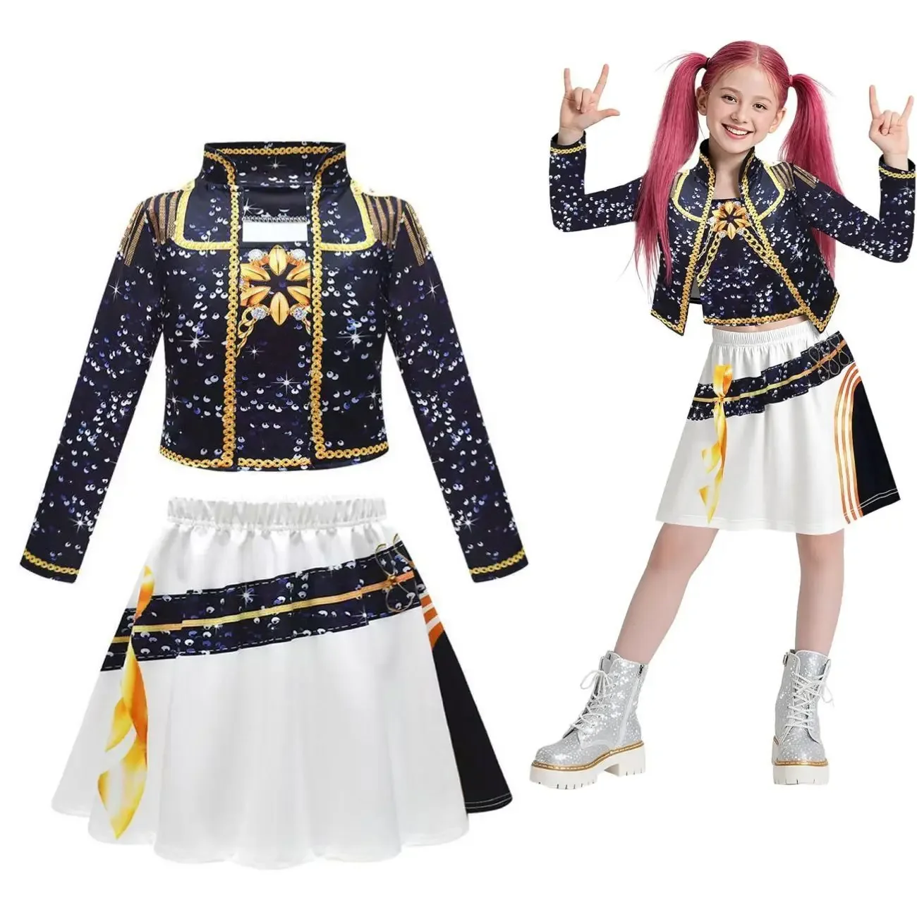 Anime filme crianças cosplay rumi zoey mira cosplay terno roupas kpop rumi zoey cosplay traje de impressão 3d