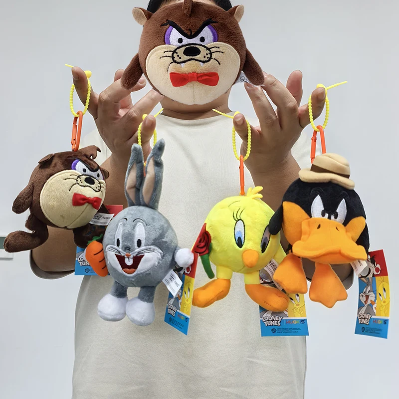 Nuevo llavero de peluche de 8cm con forma de bola The Looney Tunes Bugs Bunny Tweety, regalo coleccionable suave y bonito