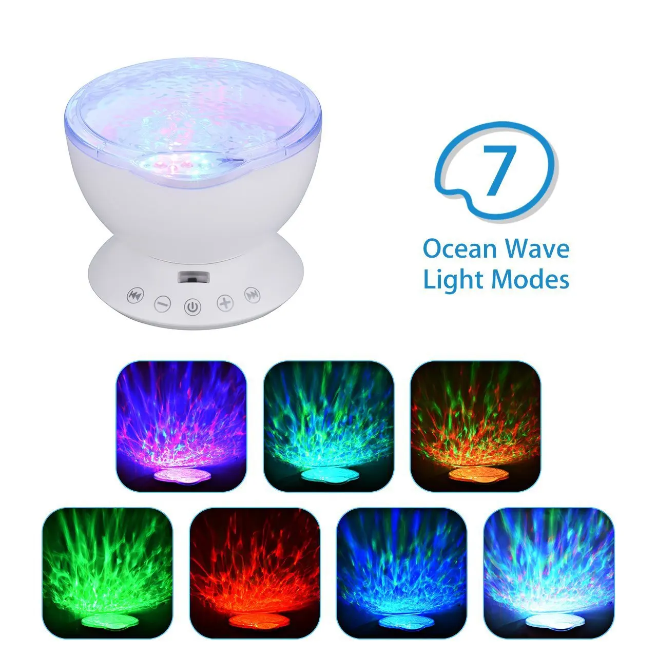 Ocean remote control projection light insert card Colorful Ocean Wave Talent Music Starry Sky Water Pattern Projection