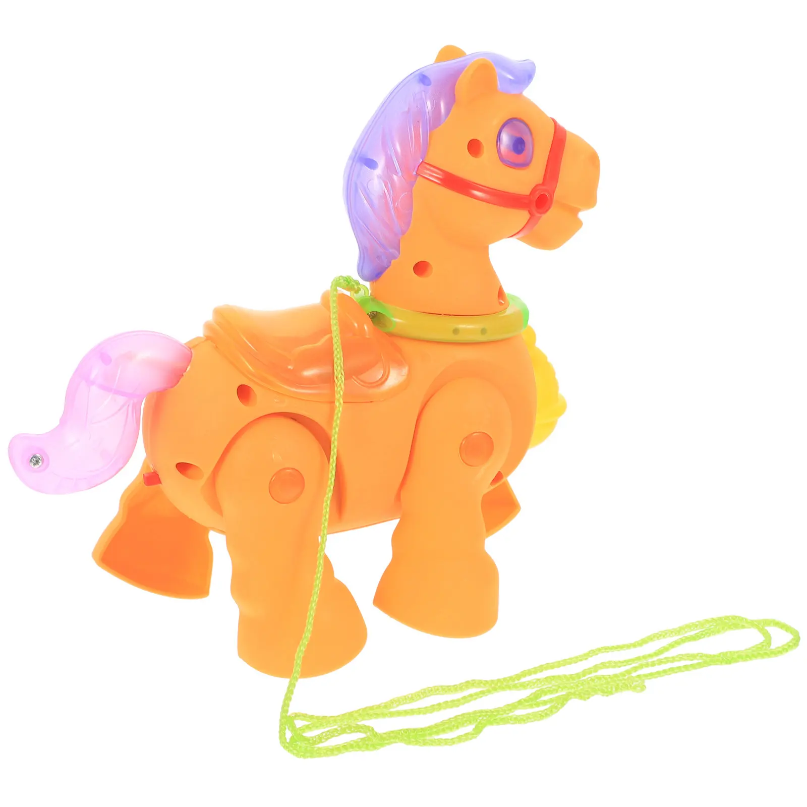 

Забавная электрическая разноцветная лошадка на поводке для малышей, развивающая моторику, для детей и мальчиков