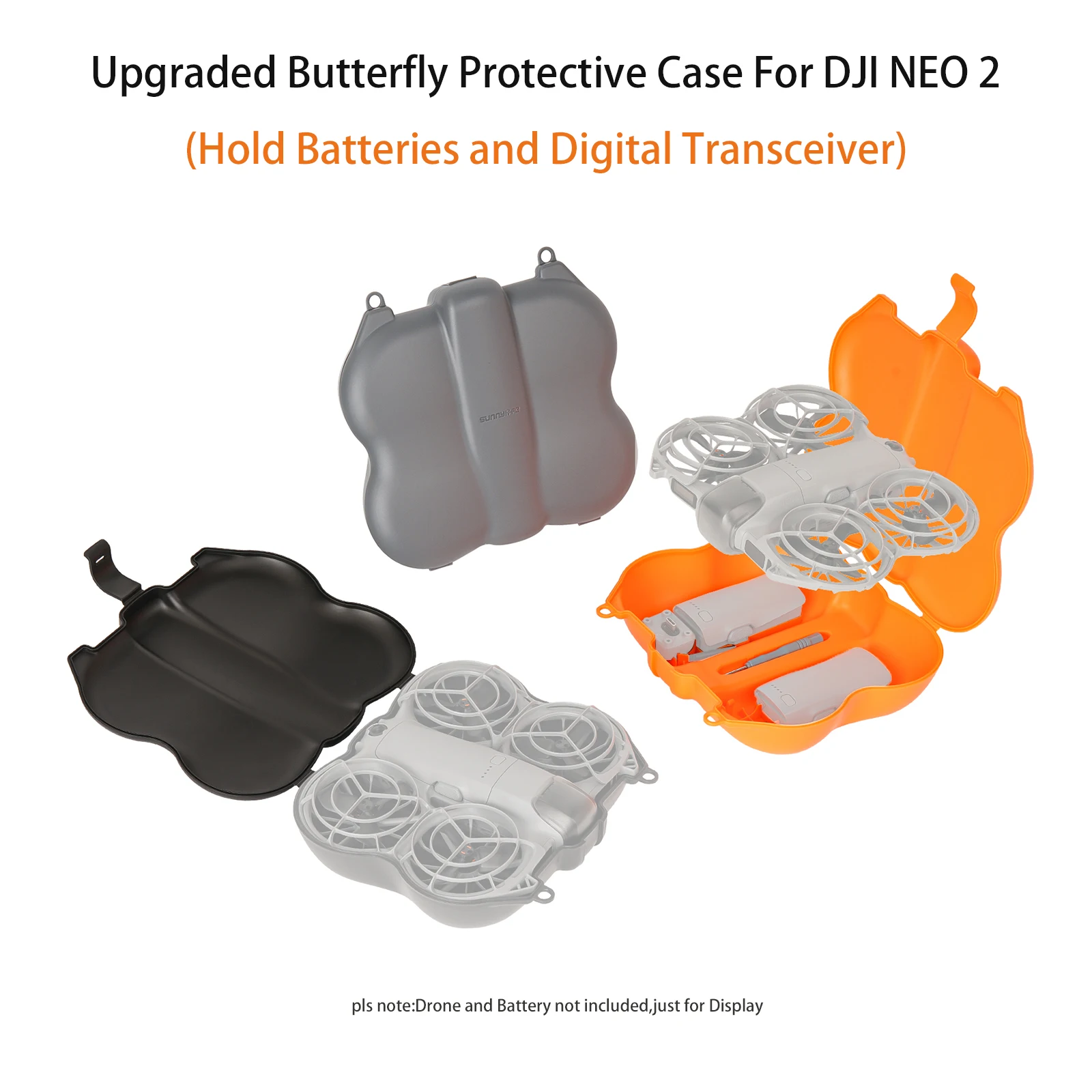 Upgraded Butterfly Body Box Case for DJI NEO 2 Protection Carrying Case Can Hold Batteries Box for DJI Neo 2 Bag Accessories