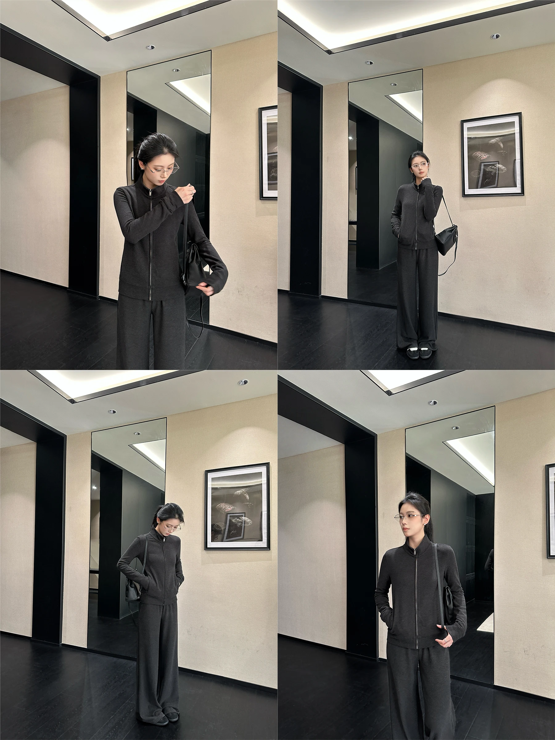 

Комплект из двух предметов: теплый флисовый худи и брюки с раздельными швами 5werkwen Warm Fce 30 Heating Side S – модный повседневный зимний наряд для женщин