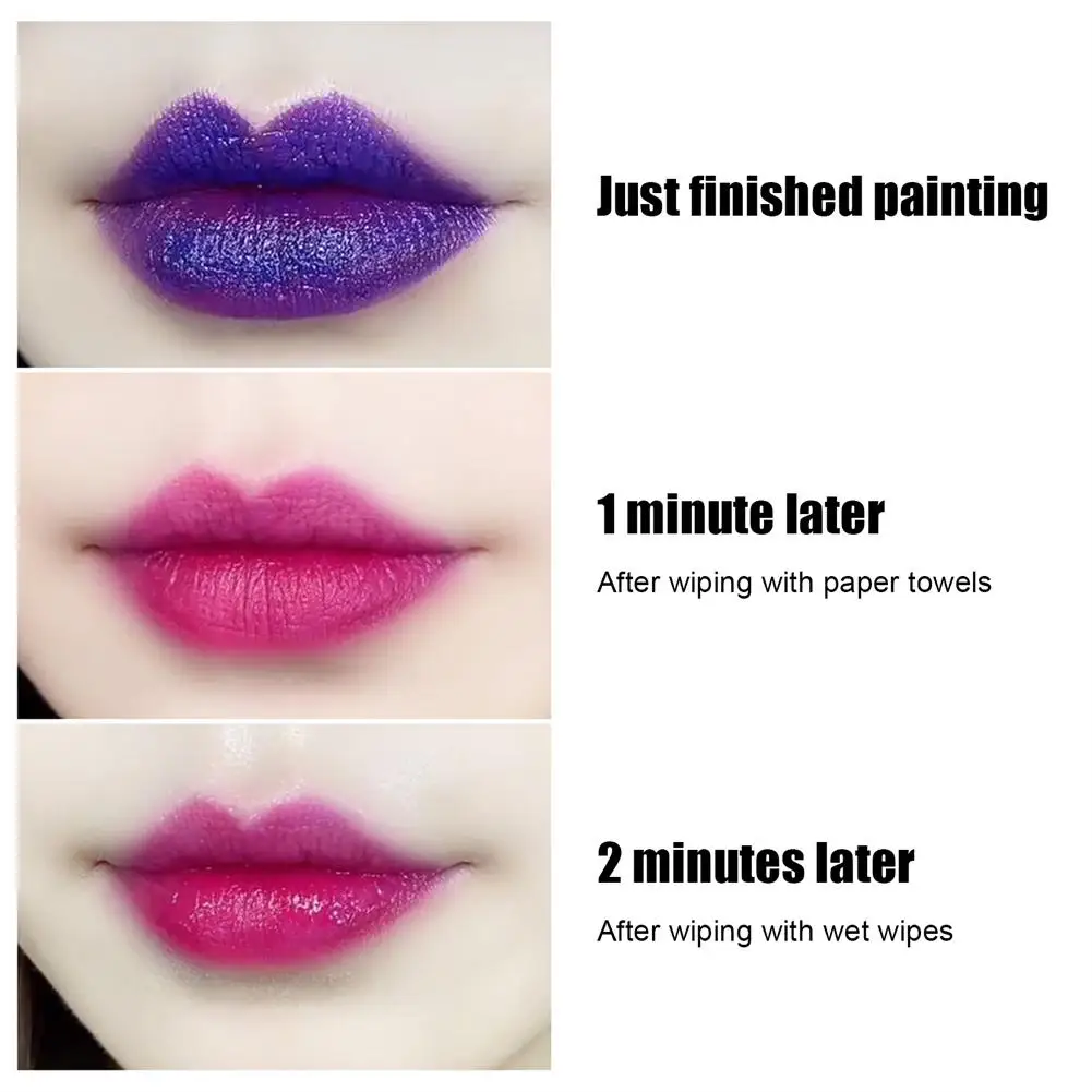 Blue Color Changing Lipstick Lip Balm Magic Temperature Change Red Creamy Lip Gloss Waterproof Base Makeup Beauty Cosmetic Stick