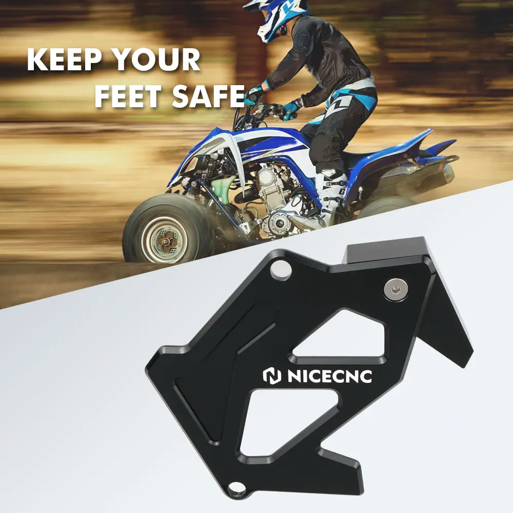 NICECNC Case Saver ATV Sprocket Chain Cover Guard Protector for Yamaha Raptor 700 Raptor 700R Special Edition Accessories Black