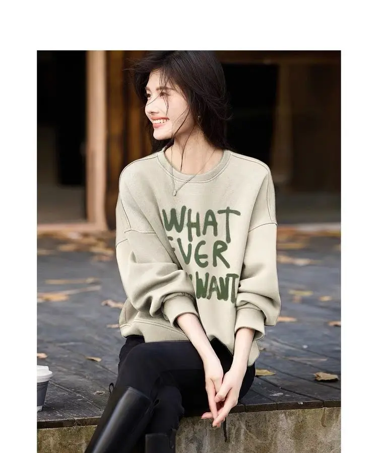 Felpe da donna Abiti natalizi Donna Oversize Primavera Abbigliamento sportivo adorabile Crew Basic Divertente Multi-stile Simpatico girocollo