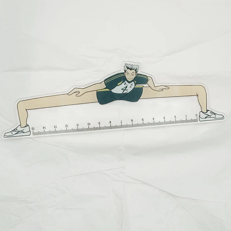 1 Pcs 15Cm Anime Peripherals Creative Ruler Student Stationery Supplies Scale Line Surveying Tool Gift