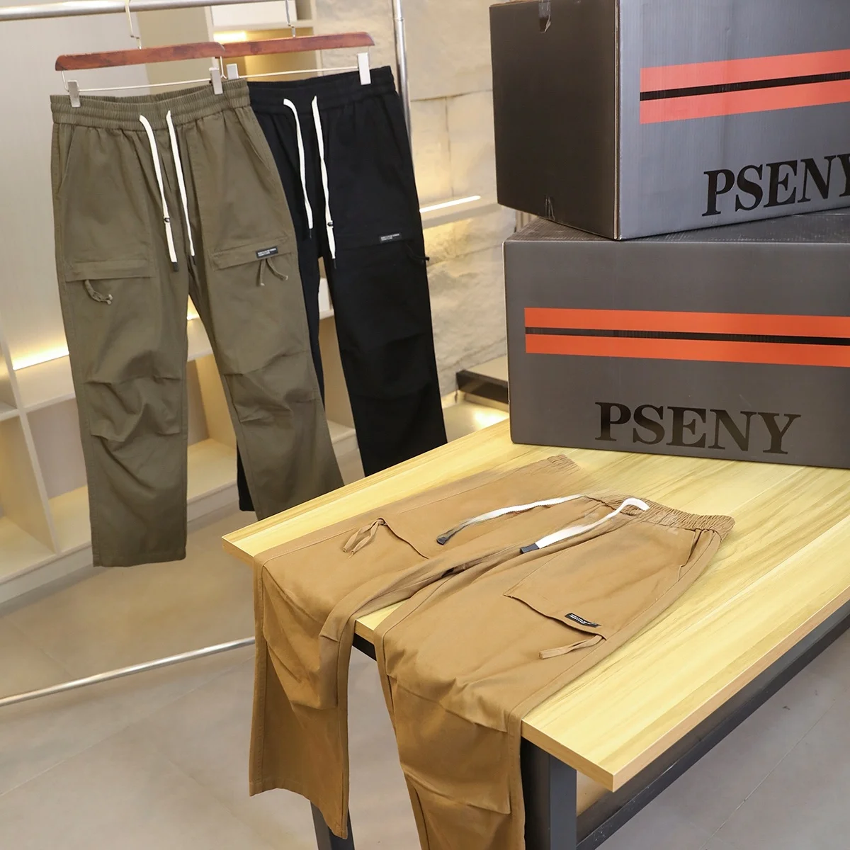 

Мужские брюки из плотного чистого хлопка цвета хаки, в стиле ретро, прямого кроя, широкие, для работы и повседневной носки, модные, длинные, со средней посадкой, летние