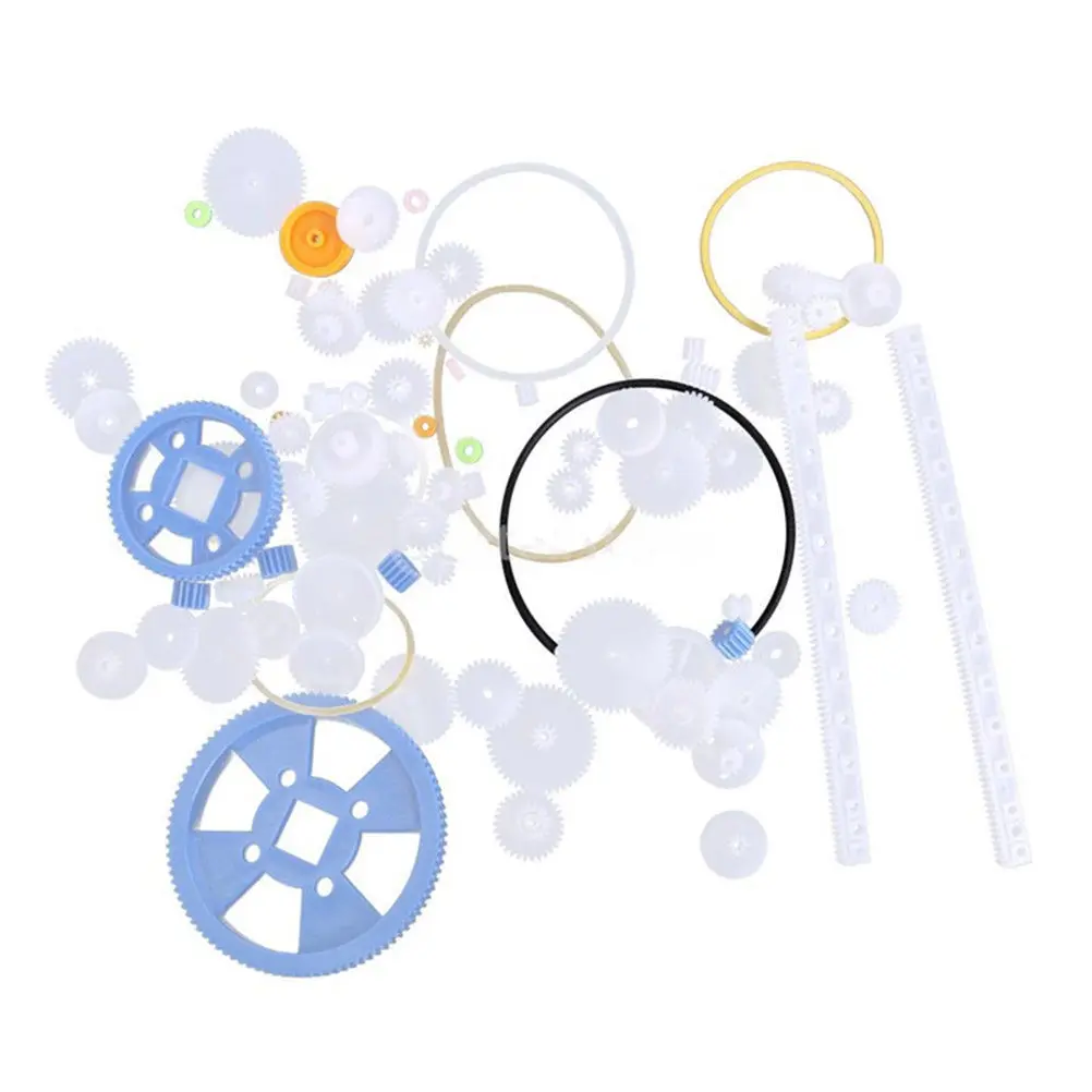 

80Pcs Gear Package Professional Plastic Gear Assortment Set for DIY Mechanical Robot Car Accessories Science Projects