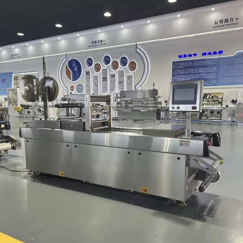 Customized Mini Automatic Stretch Film Vacuum Packer for Food Packaging
