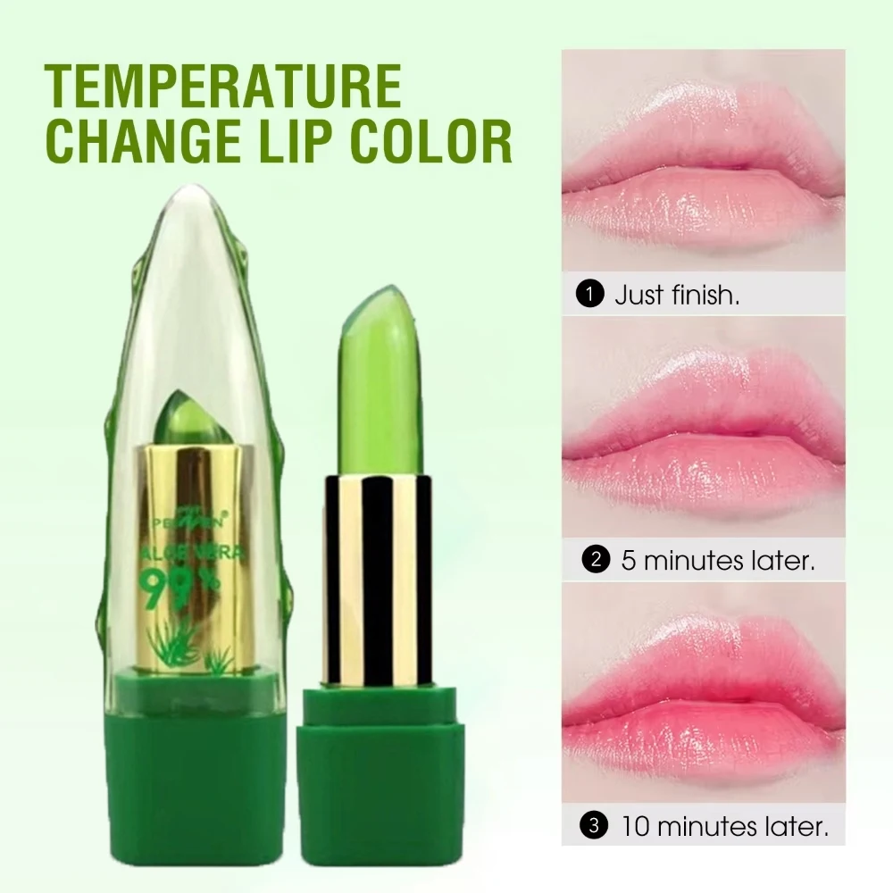 젤리 알로에 베라 립스틱, 보습 립밤, 방수 및 오래 지속되는 광택, 바르기 쉬움, 크리스마스 및 할로윈