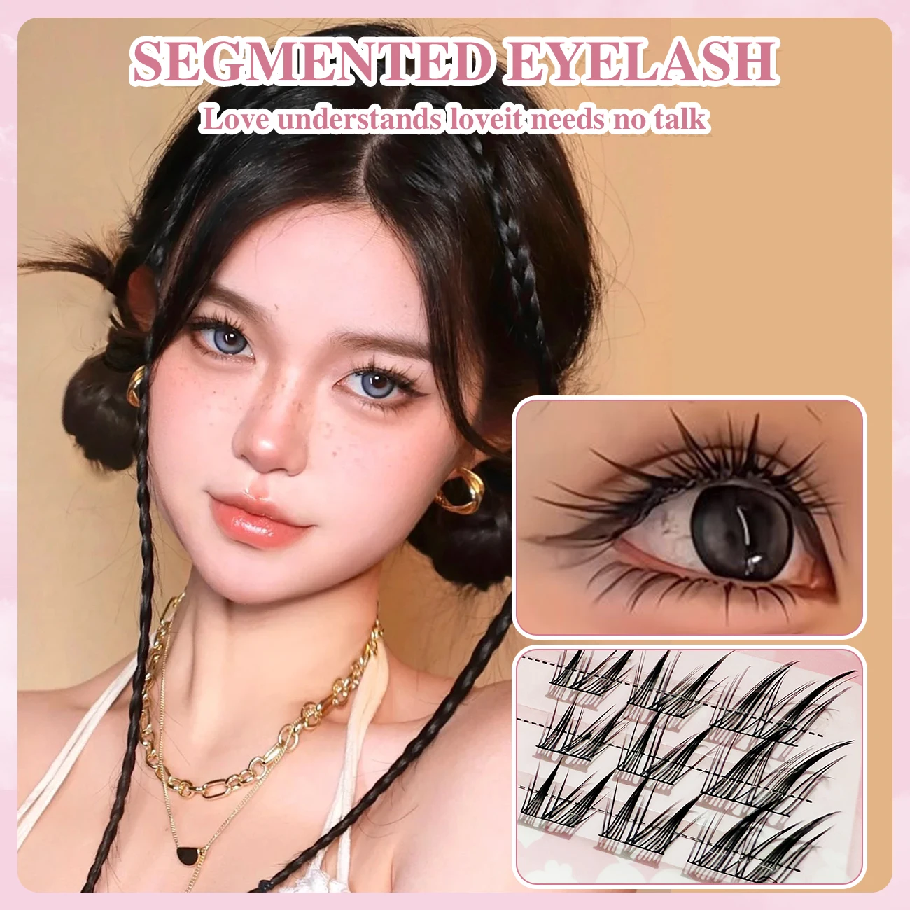 DIY 속눈썹 연장 키트 개별 속눈썹 클러스터 여성용 11-13mm 인조 속눈썹 글루/핀셋 포함 메이크업 도구