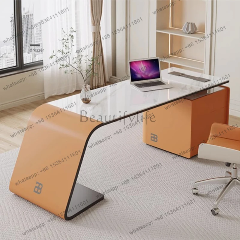 

Modern Design Office Desk Standing Executive Conference Reception Office Desk Minimalist Aesthetic Ufficio Commercial Furniture