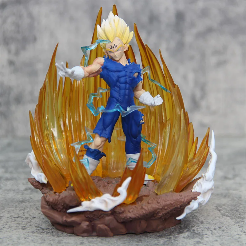 Dragon Ball Z Anime Figures Vegeta IV Character 14cm GK Pvc With Flash Statue Model Collectible Desktop Decoration Kids Gifts