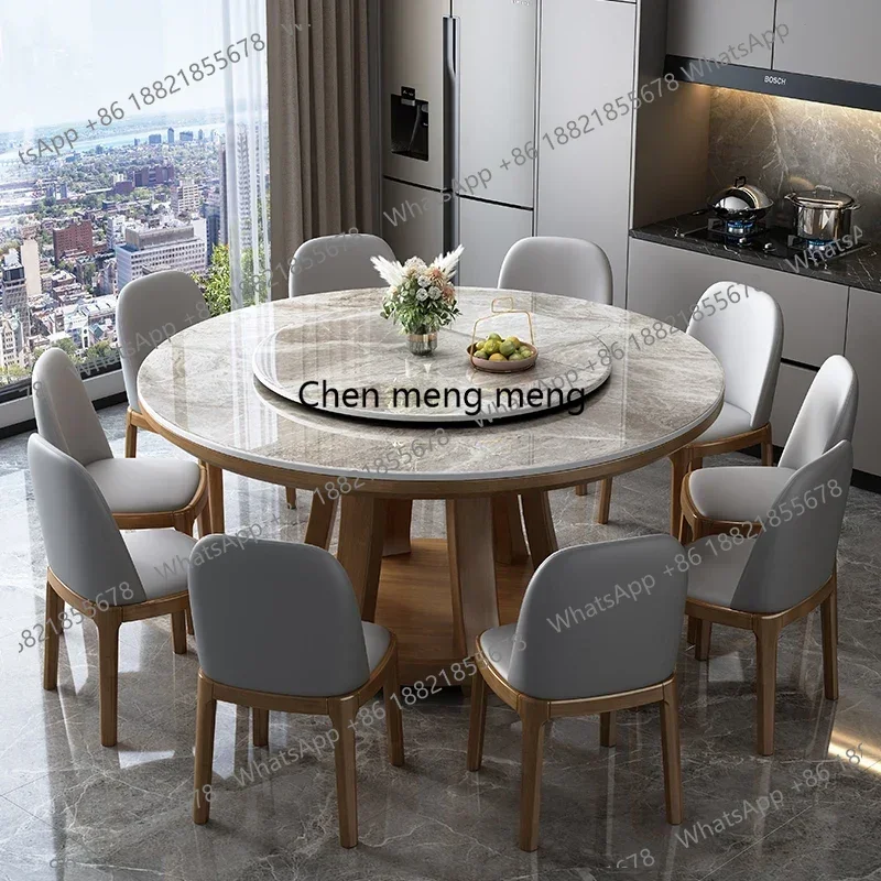 

Hot sales Marble Round Dining Table Nordic Luxury Style Minimalist Modern Dining Table Legs Space Savers Mesa Comedor Home Furni