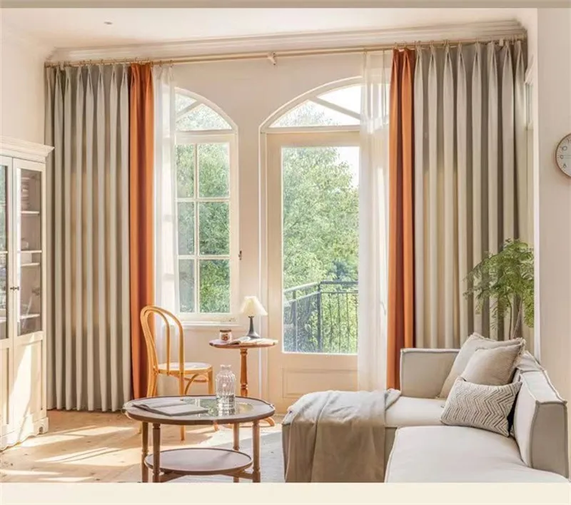 310 cm Höhe 75–90 % Verdunkelungsvorhänge für Wohnzimmer, einfarbig, passender Klang, reduziert Beige, Schlafzimmervorhänge nach Maß – Detail 31