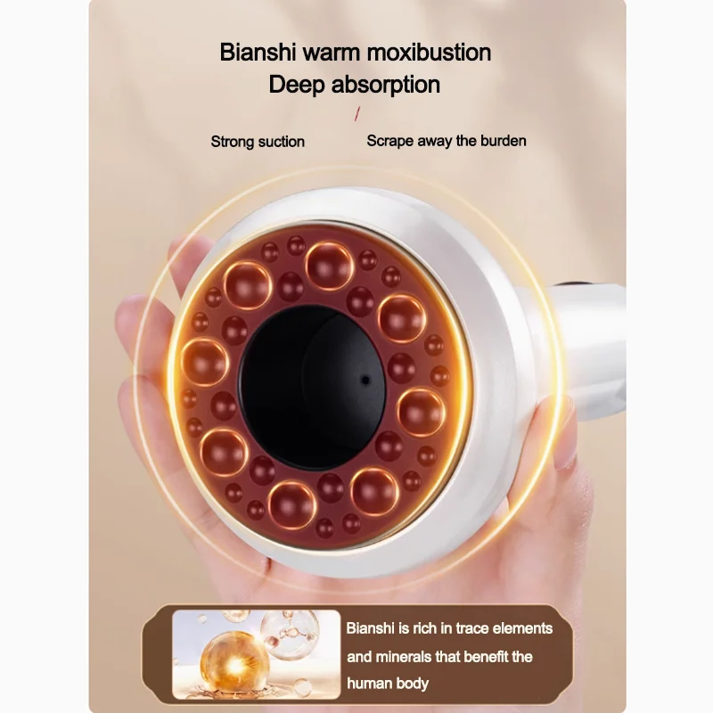 Electric scraping instrument Bianshi hot compress cupping device unblocking meridian brush intelligent vacuum negative pressure
