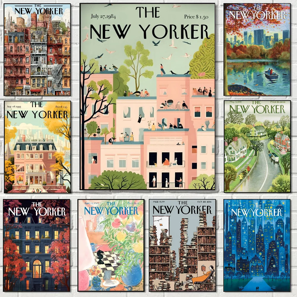 The New Yorker Magazine Poster Stickers Art Wall Murals Decor Game Room Decor Gifts HD Painting