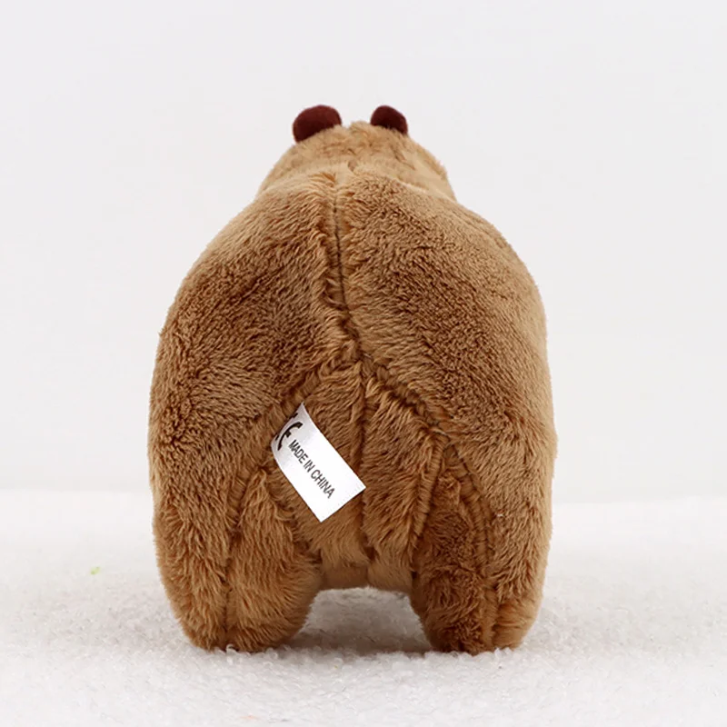 Capybara Plush Simulation Capibara Anime Fluffty Toy Stuffed Animals Soft Doll Children Birthday Gift Sending Sticker