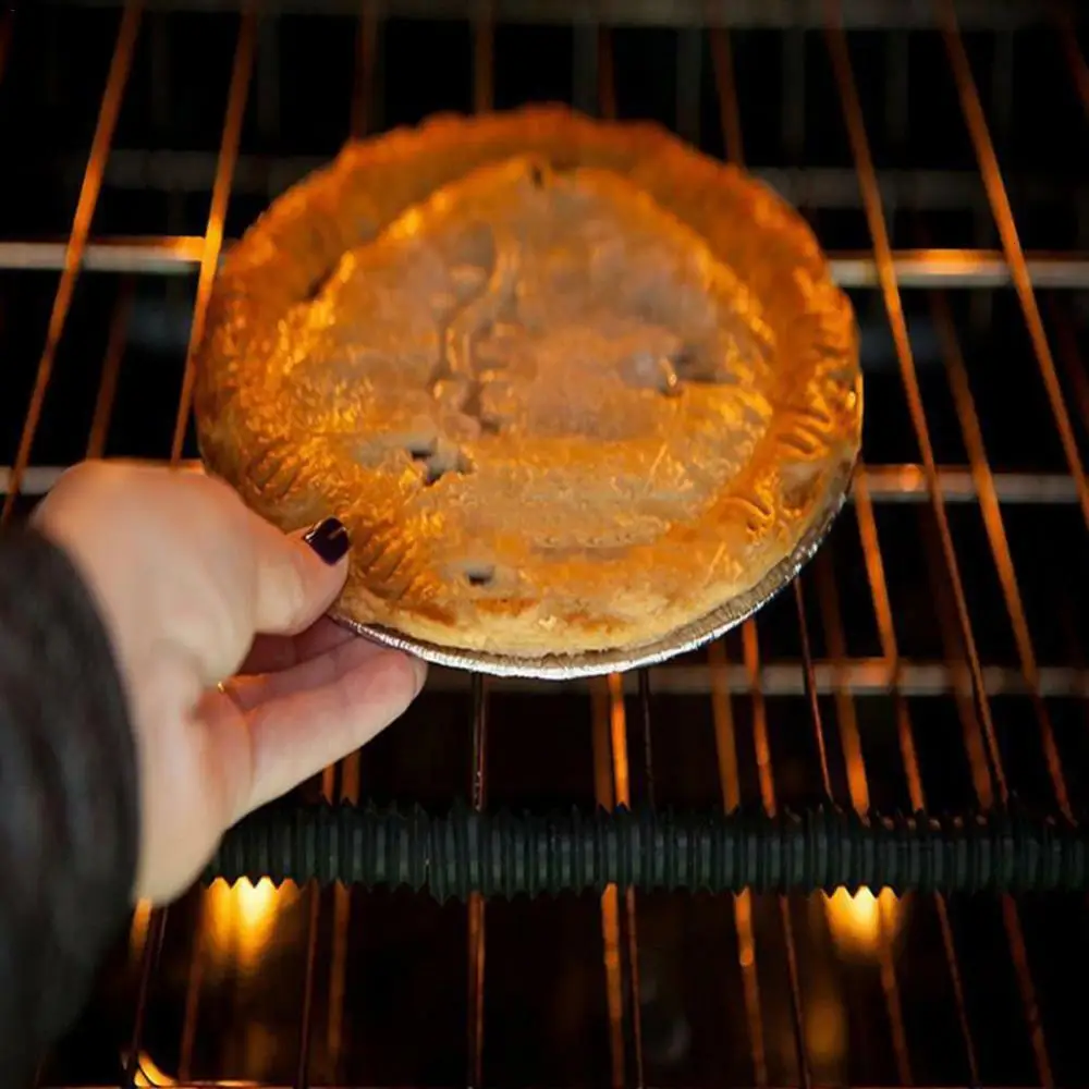 Hot Heat Insulated Silicone Oven Shelf Rack Guard Clip Avoid Scald Bar Protector