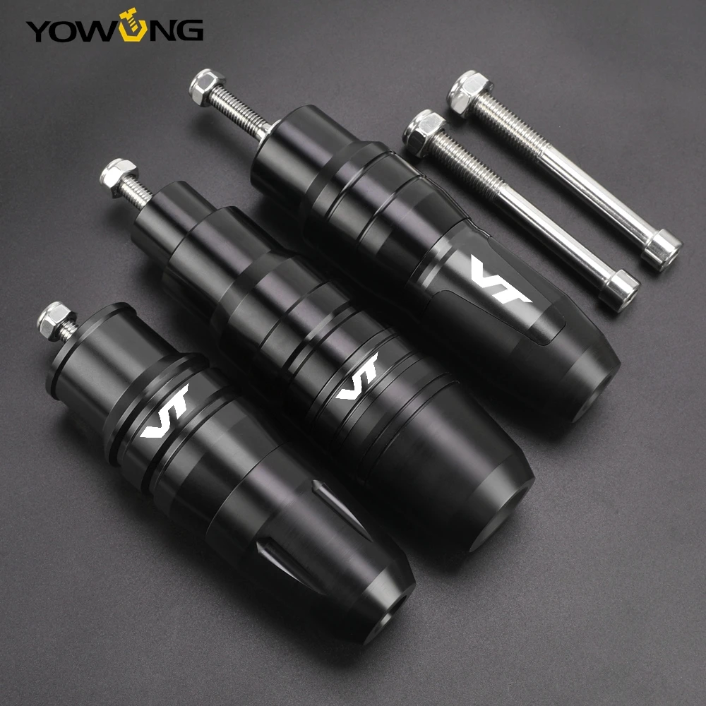 FOR HONDA VT1100 VT250 VT600 VT750 C2 Motorcycle CNC Aluminum Frame Crash Pads Exhaust Sliders Crash Protector