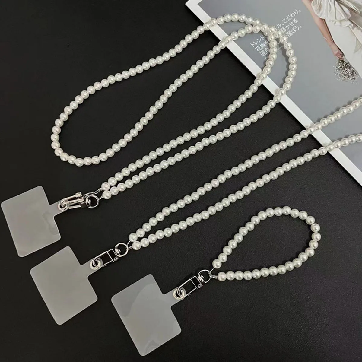 

Universal Portable Anti-lost Stylish Pearl Phone Mobile Phone Lanyard Pearl Chain Stylish Decoration Accessories