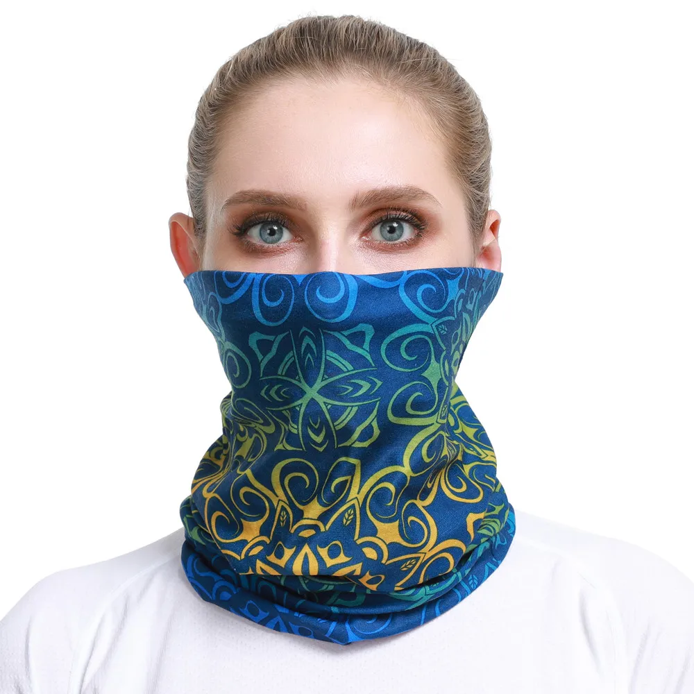 Fashion Paisley Pattern Design Seamless Bandanas For Woman Headdress Sports Face Mask Cycling Balaclava Head Scarf Female