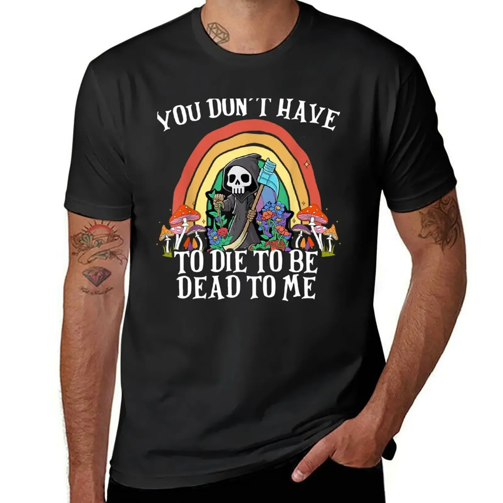 Skeleton Hand You Don't Rose Have To Die To Be Dead To Me T-Shirt tees vintage clothes Aesthetic clothing compression shirt men