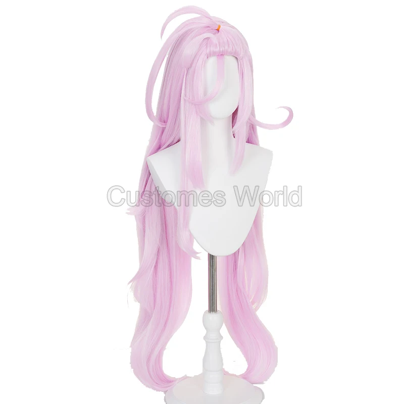 Genshin-Peluca de Cosplay de Albedo de impacto, peluca larga rosa, pelucas sintéticas resistentes al calor para mujeres y niñas, Festiva de Carnaval