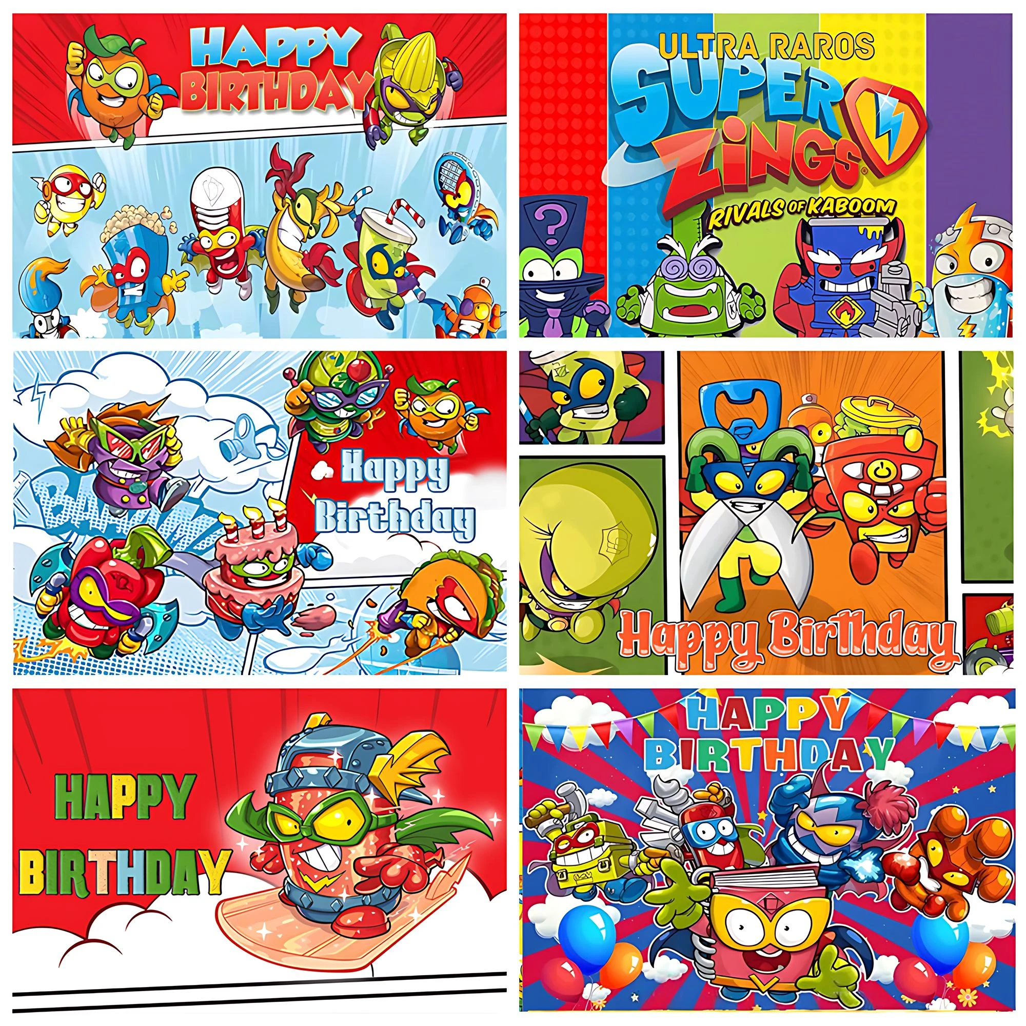 

Cartoon Superthings Theme Background Super zings Children Birthday Party Decoration Supplies Banner Baby Party Gifts Photo Props