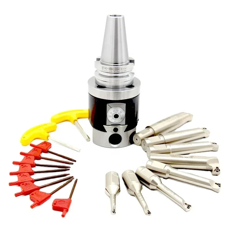 

MAS403 standard BT40 NBH2084 Micro finish Boring Head with 8pcs Boring Bars Finish boring head