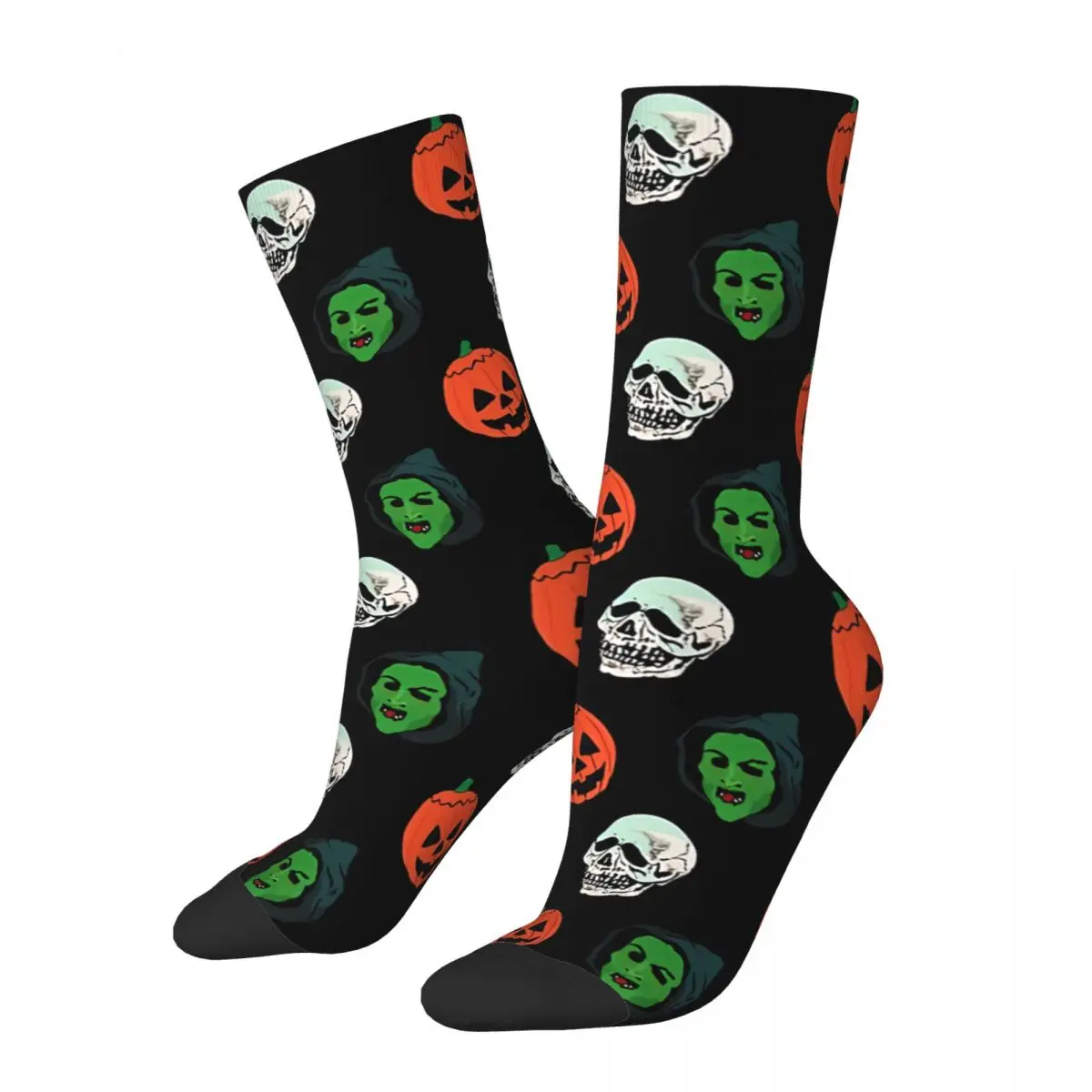 

Funny Men's Socks Silver Shamrock Vintage Horror Movies Street Style Casual Crew Sock Gift Pattern Printed