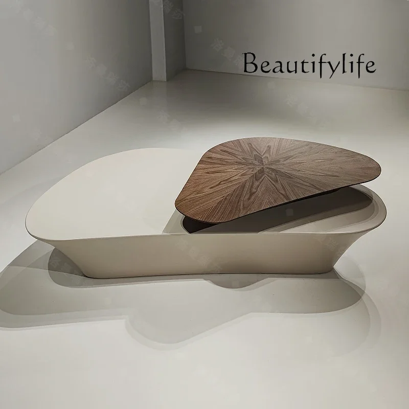 

LZ sh Italian designer special-shaped rotating coffee table living room simple model room villa high-end high-end sense