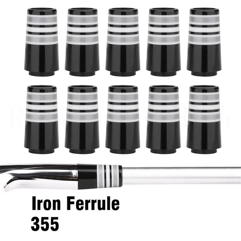 A89E-10Pcs Golf Ferrules for 0.355 Tip Irons Shaft Sleeve Golf Iron Club Ferrules Replacement Taper Tip Golf Shaft Repair Access