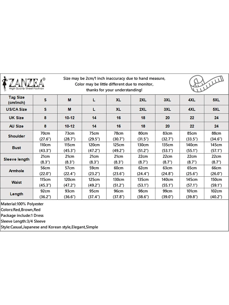 ZANZEA Vintage Print Dress Elegant Knee-Length Sundress Summer Vestidos 2025 Casual Loose Half Lantern Sleeve Party Robe