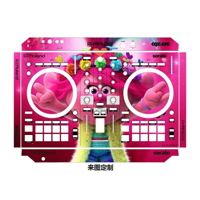 PVC self-adhesive film Roland DJ-202 Controller Panel Film. Roland Dj202 Colorful Stickers, Customized