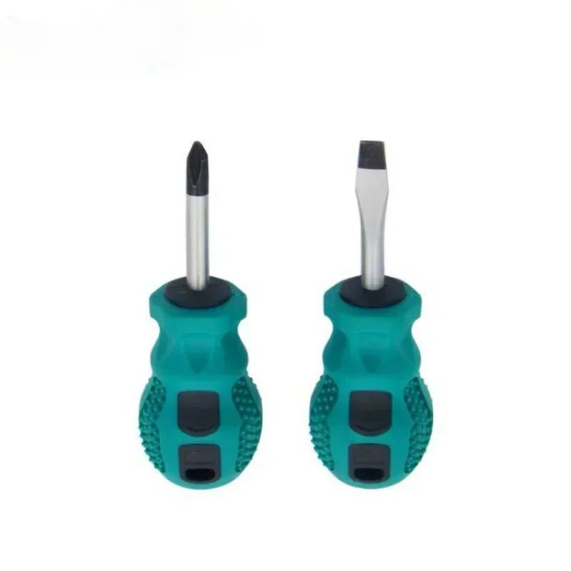 Mini Chave de Fenda Magnética Portátil Haste Curta Punho de Borracha Fenda Phillips Ferramentas Manuais de Reparo