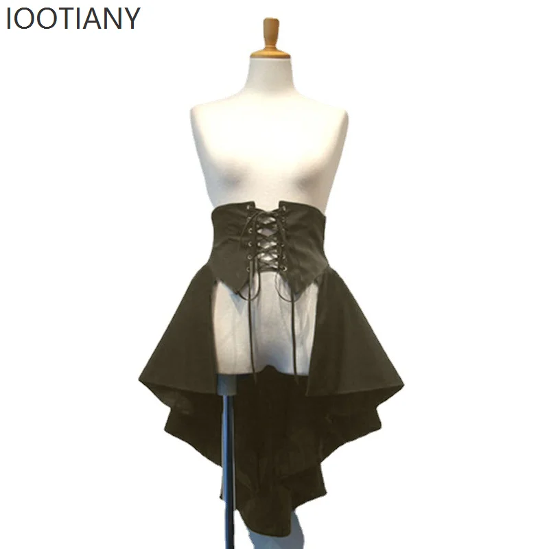 Falda gótica Punk estilo Harajuku para mujer, falda Irregular ajustada de cintura alta, disfraz de mascarada de Halloween, disfraz de actuación 2025