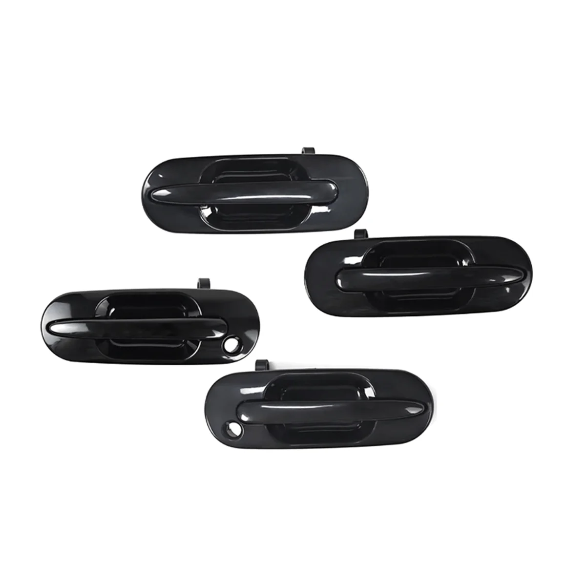 4Pcs Car Exterior Door Handle Front & Rear Outside Outer Kit for Honda CR-V CRV 1997-2001 Left & Right Black Accessories