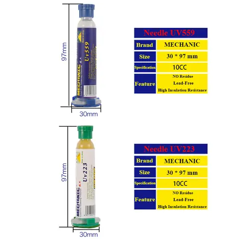 MECHANIC UV223/UV559 BLYFRI Lödflussmedel Lödpasta för Smartphone Surfplatta BGA SMD PCB Svetsreparationsverktyg 8 best sales mekanisk lödpasta - №5